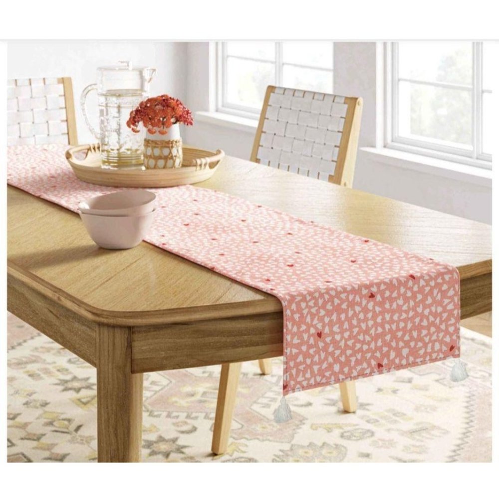 Opalhouse scattered heart table runner 72"x14"